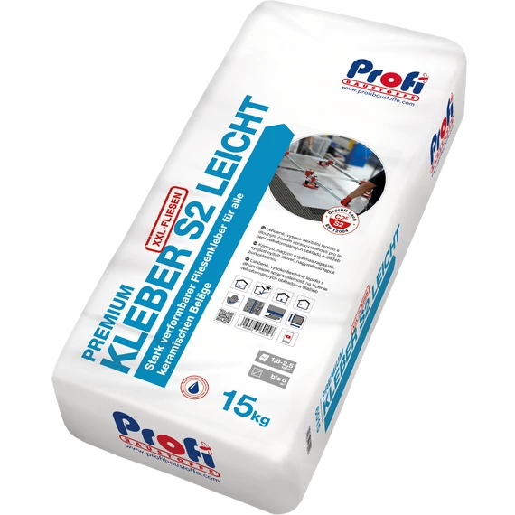 PROFI  PREMIUM KLEBER S2 LEICHT C2ES2, 15 kg/zsák